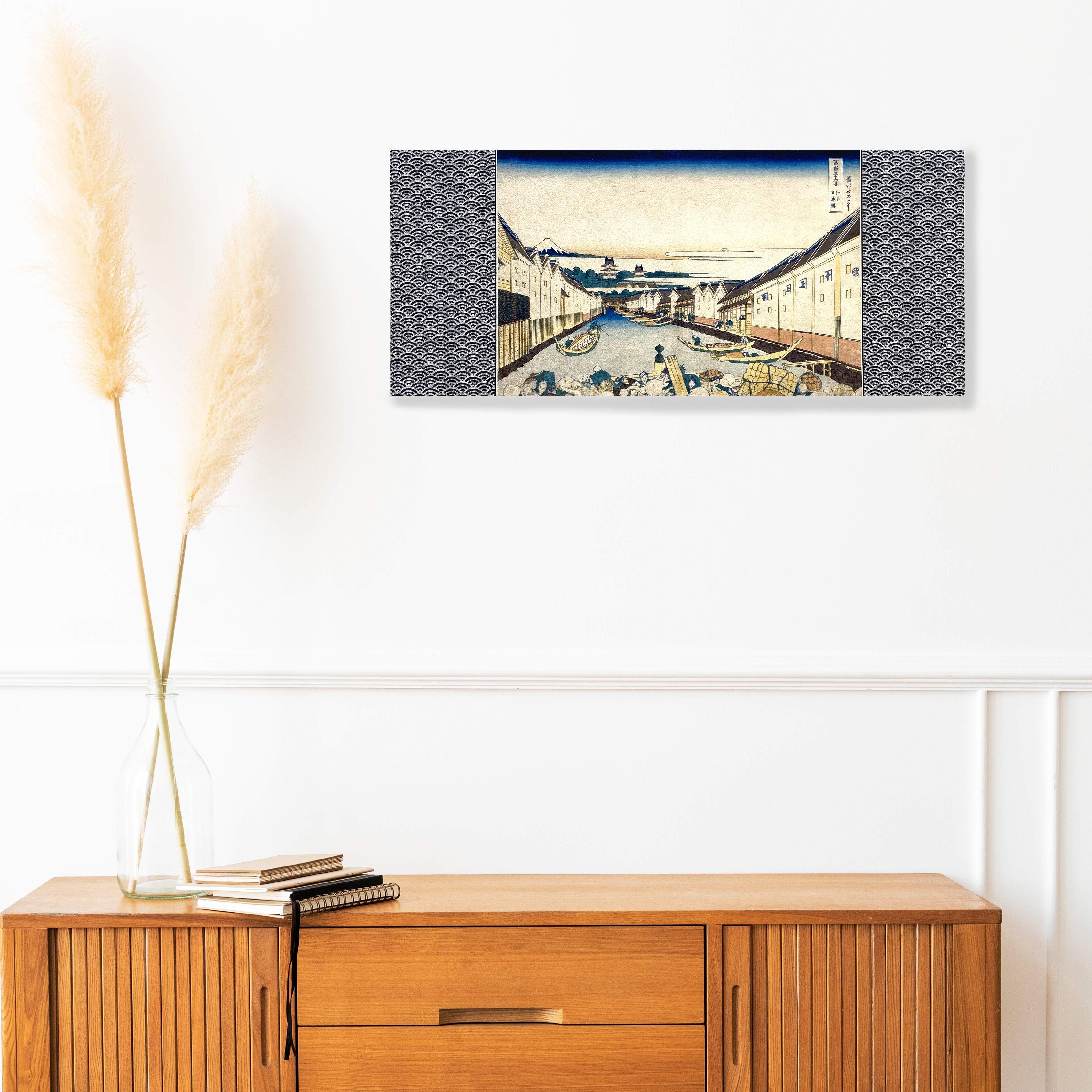 冨嶽三十六景 磯川雪ノ旦 葛飾北斎 アートパネル 600✖︎260 | アート