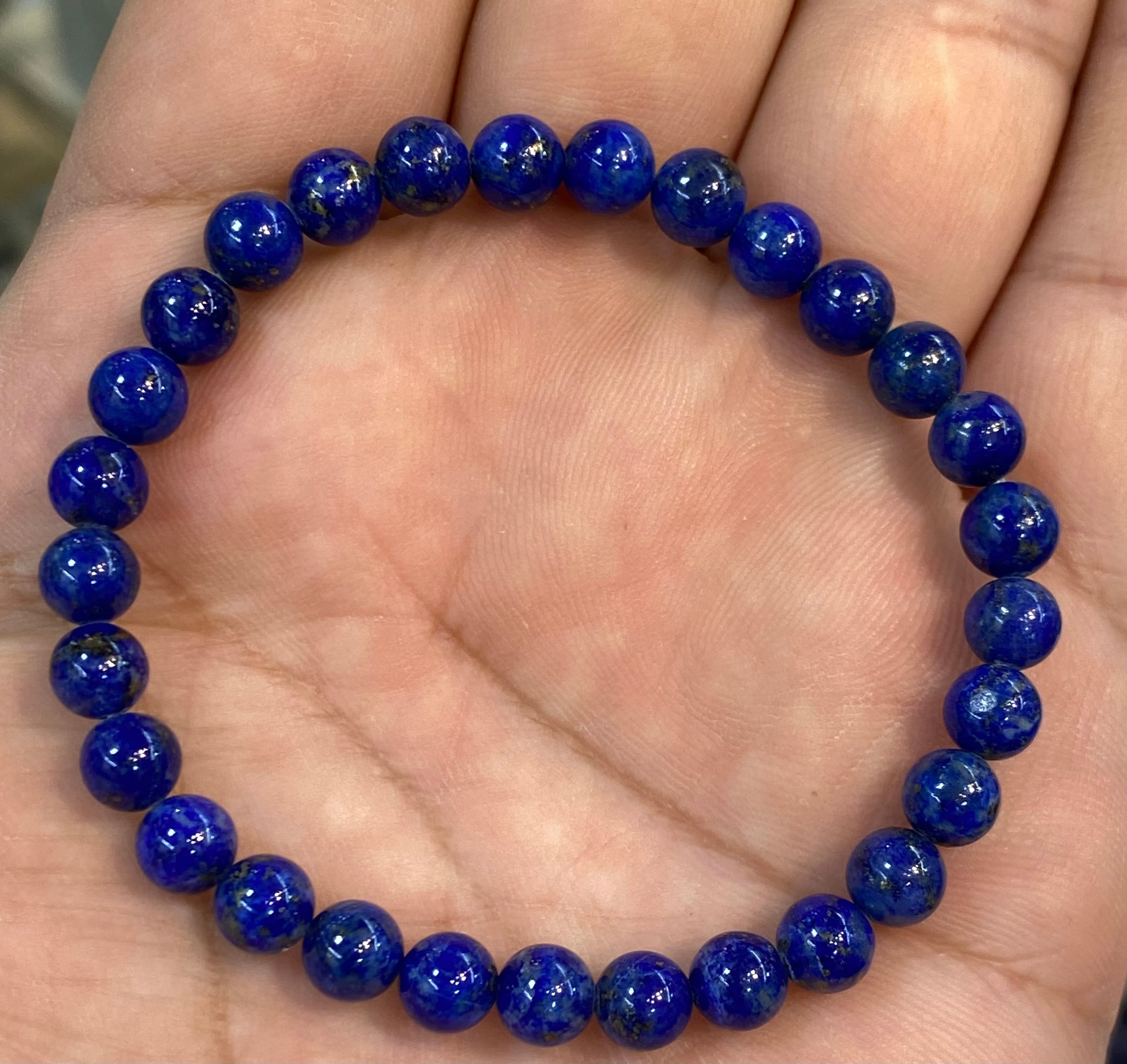 ハイグレード天然ラピスラズリブレスレット6㎜ | 水晶・天然石