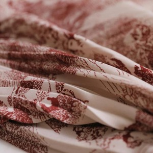 フローラルプリーツ膝丈スカート A00760