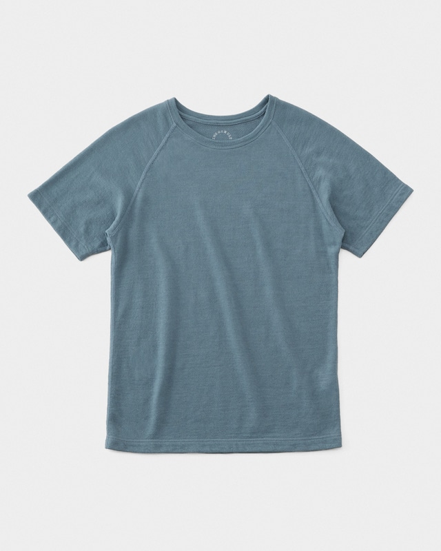 山と道 ／ DF Mesh Merino T-shirt - Unisex #Blue Gray