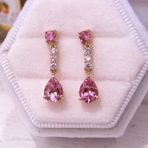 【オーダー可能】ピアス（画像例：ピンクトルマリン）