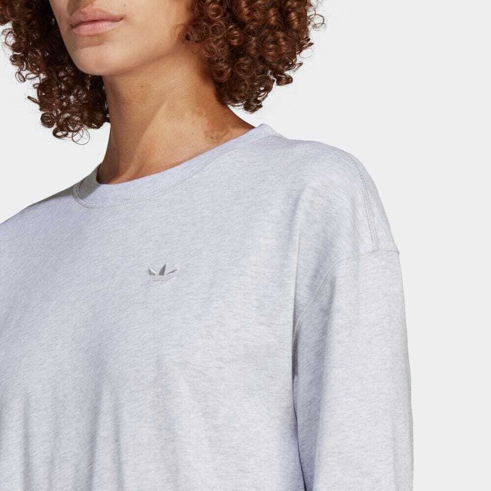 アディダスオリジナルス adidas Originals プレミアム エッセンシャルズ ワンピースＴシャツワンピース ドレス レディース  ストリートファッション WOMEN IC5265 PREMIUM ESSENTIALS ONE PIECE LIGHT GRAY HEATHER