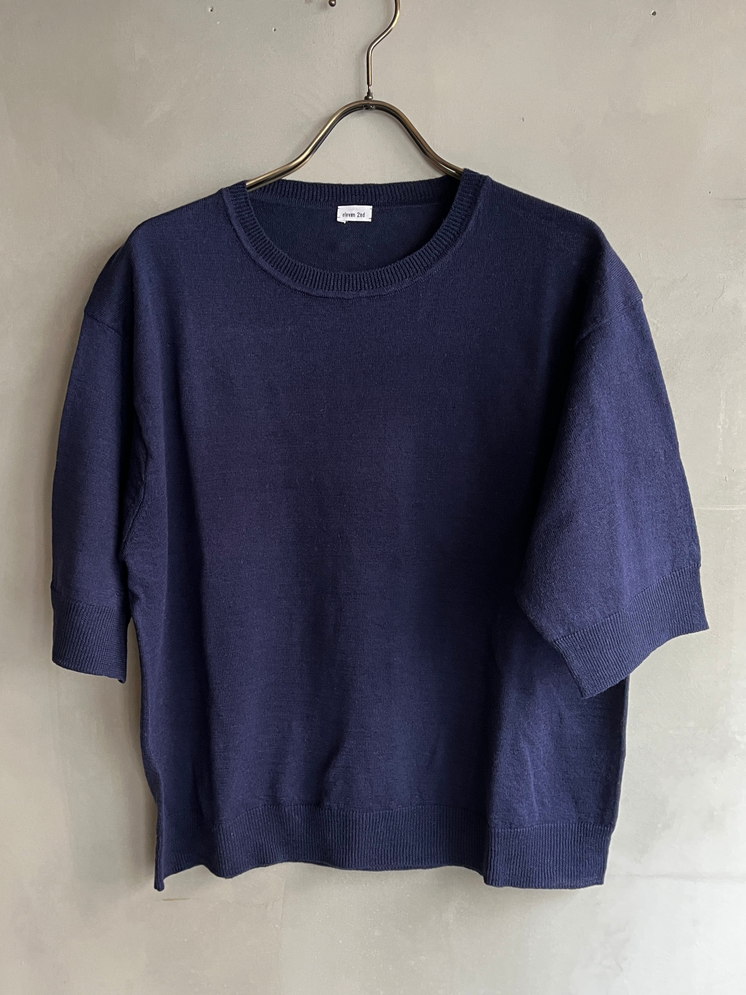 eleven 2nd｜リネン＆コットン サマーセーター｜ネイビー | 岡の oka no