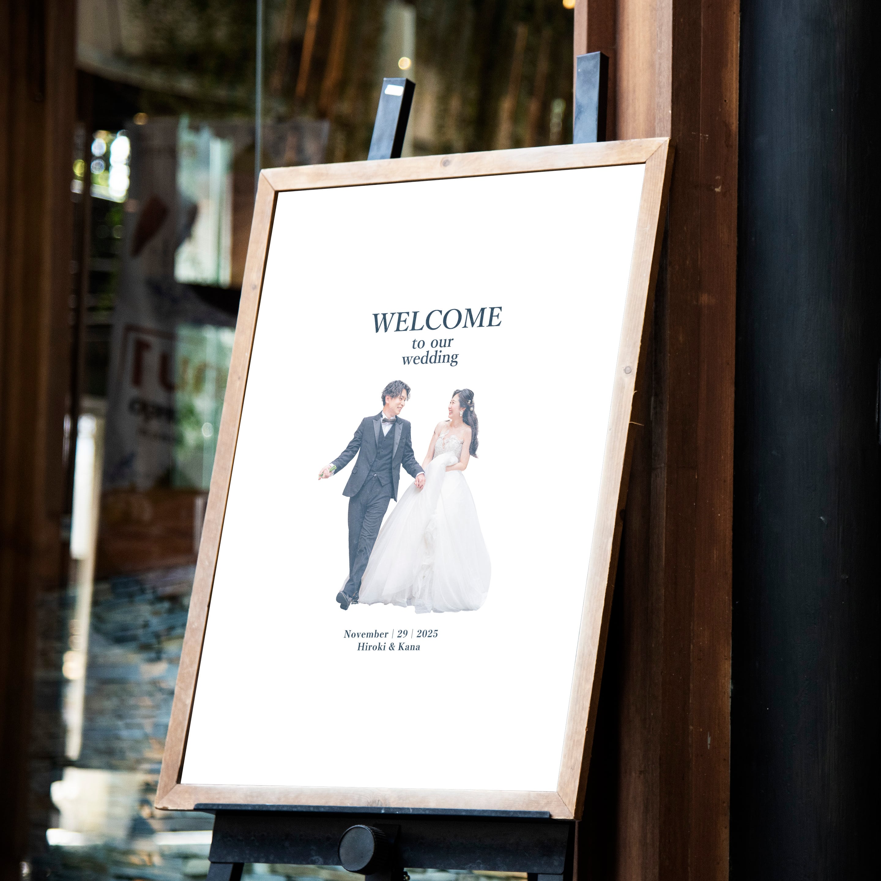 ゲスト参加型 寄せ書きウェルカムボード 【ブロック体】│ 結婚証明書