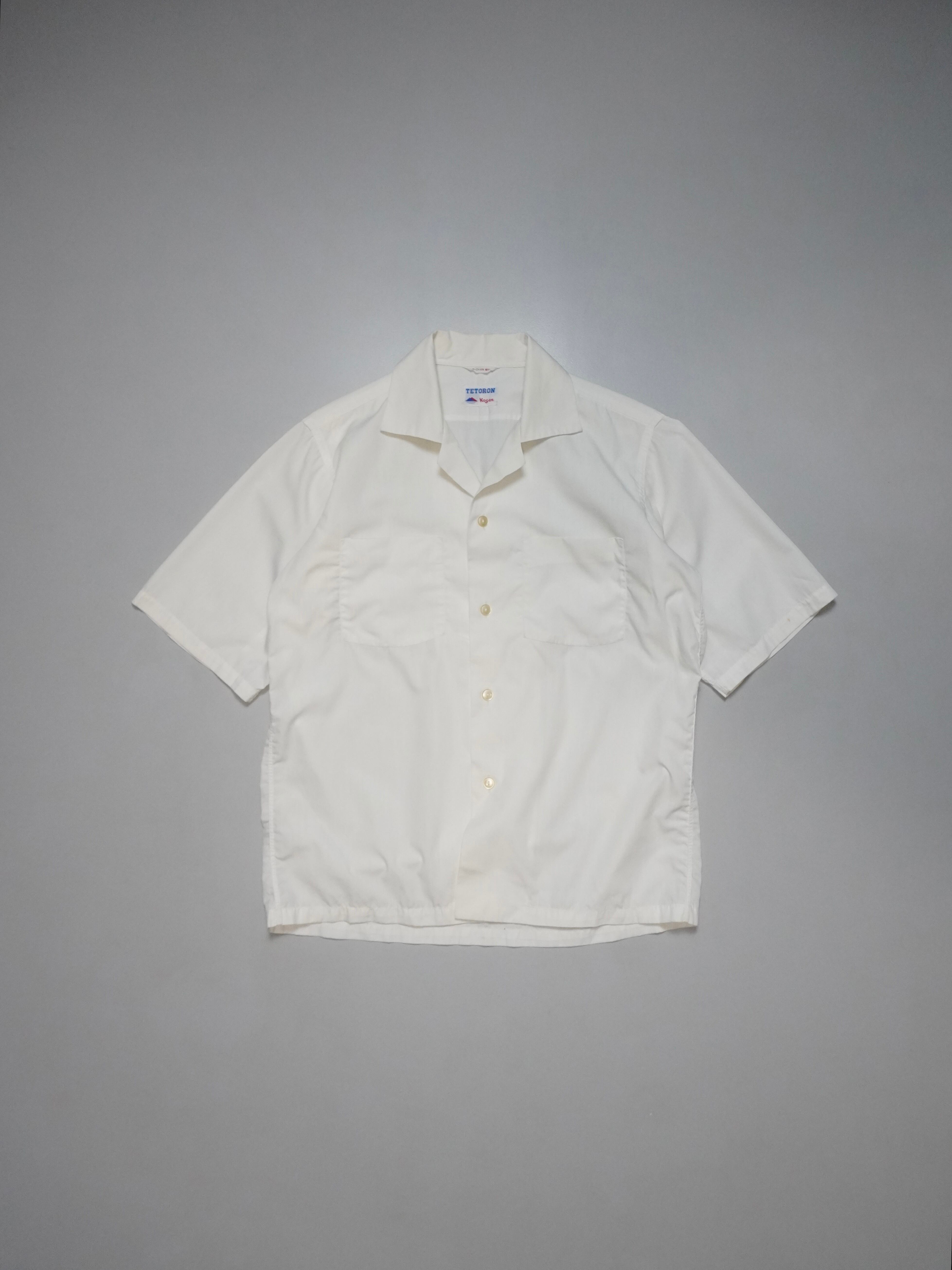 60s Japan vintage open collar shirt | aster