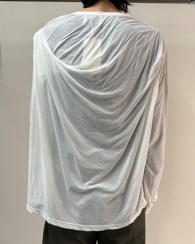 【26SS/Oscar Ouyang】CLAW DRAPE HENLEY LONG SLEEVE TEE