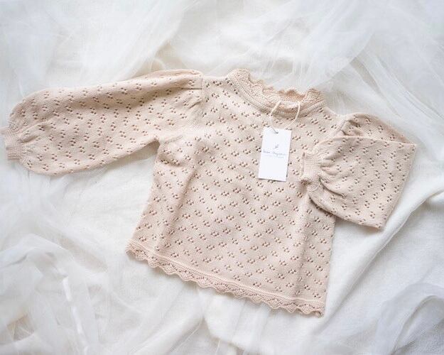 ニットシャツ / ぽわんとオソデ / 女の子 / 〜120サイズ