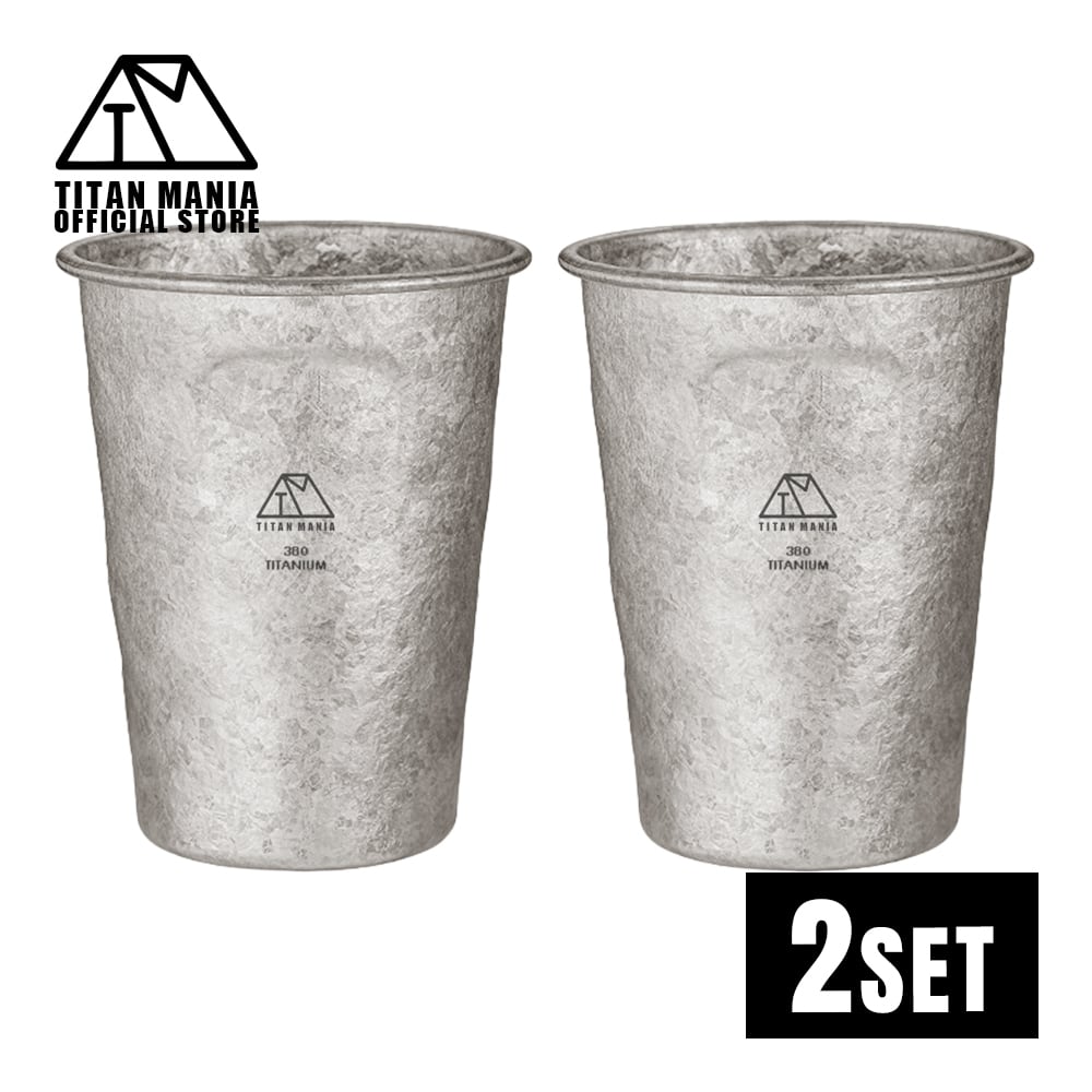 チタンカップ チタン製 380ml 軽量 頑丈 ビアグラス カップ コップ