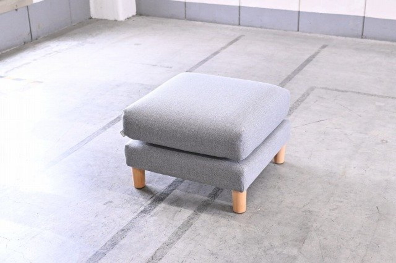 koala「オットマン（コアラソファー専用）」ライトグレー 足置き スツール 腰掛け ファブリック 布 シンプル ナチュラル【中古家具/中古インテリア/USED家具ユーズド家具/リサイクル】