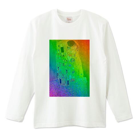 The Kiss - Rainbow / ロングTシャツ - ホワイト