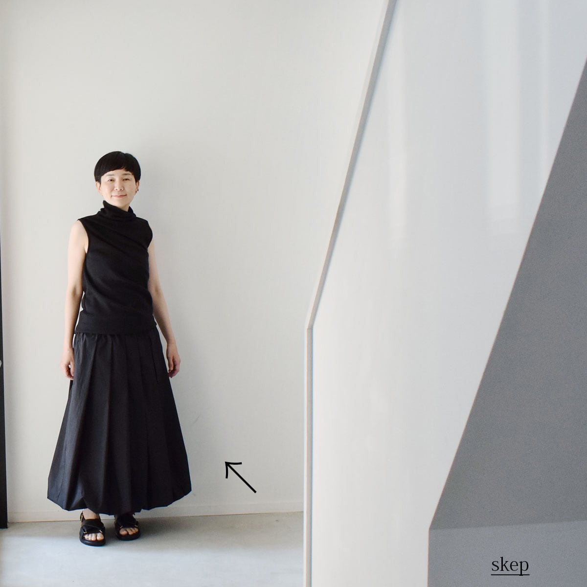 バルーンスカート：黒［SK33STBK］ | skep-online shop