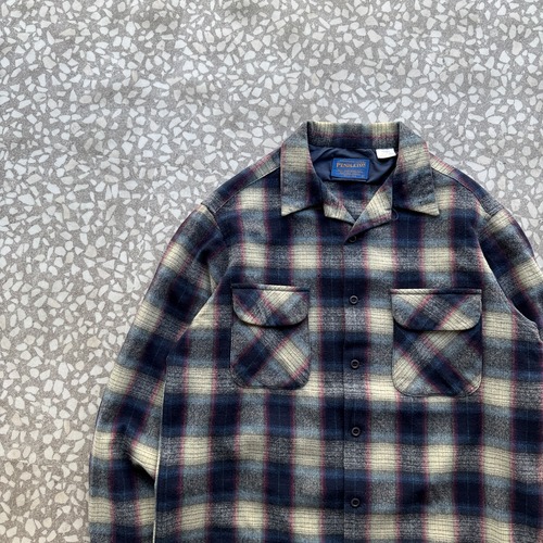 PENDLETON / 90's Wool Board Shirt sizeL