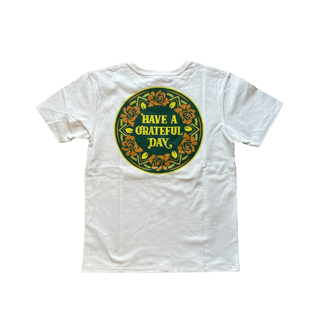 HAVE A GRATEFUL DAY # T-Shirt Doily Logo White/Green