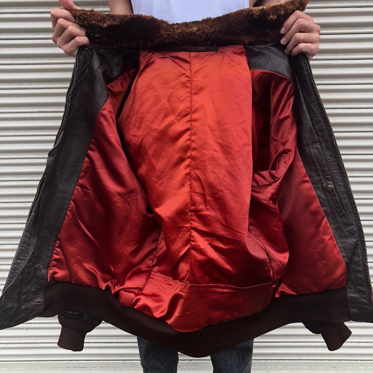 極上 貴重 40s 50s USnavy 米軍実物 G-1 ゴートレザー フライト  