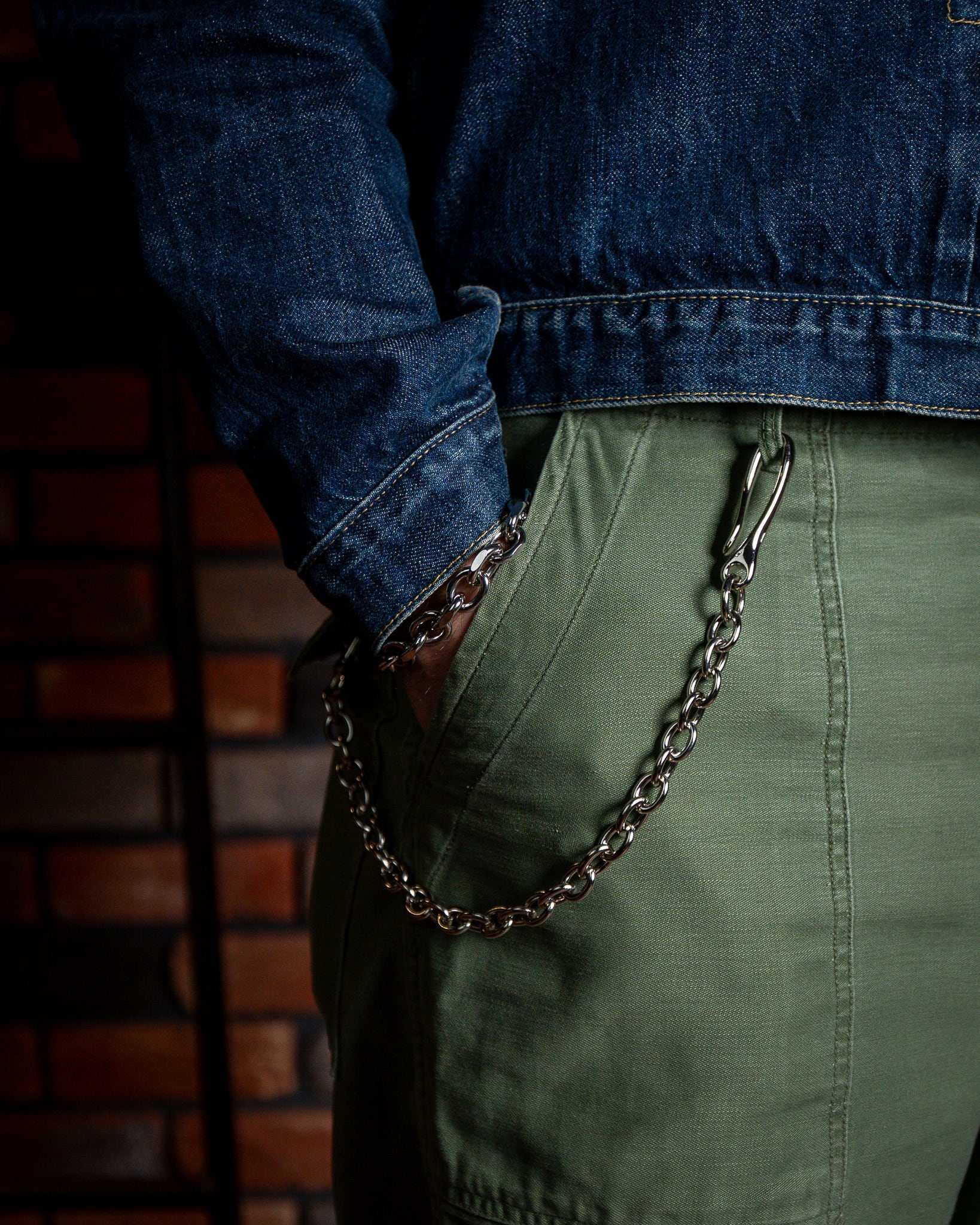 Additive and Line】Wallet Chain Nickel Silver WCH-005 新品