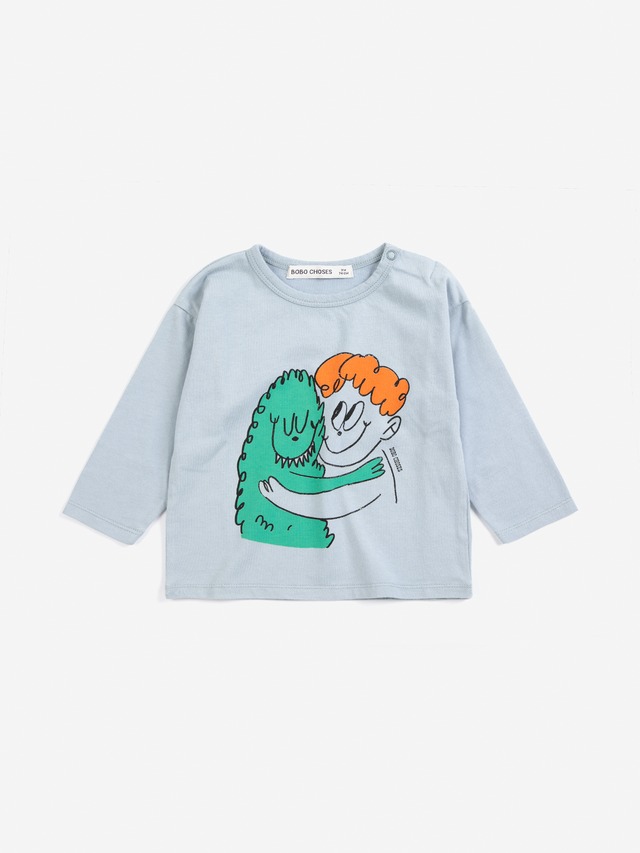 〈 BOBO CHOSES 26AW 〉〈 BABY 〉 Hug Hairy Monster T-shirt / LIGHT BLUE