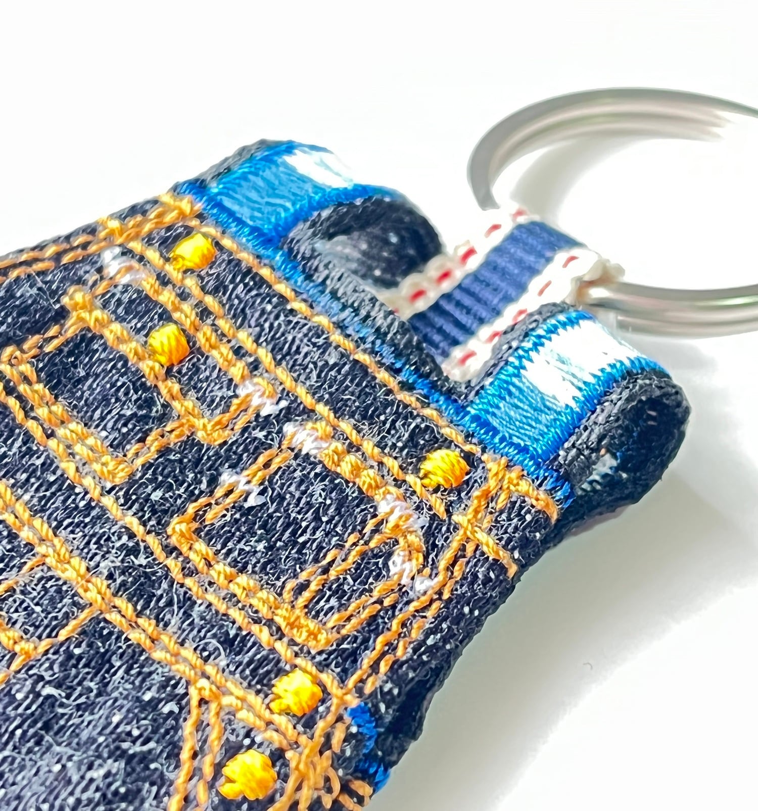 Mini Overalls Keychain” – Kojima Obi Version – | 着物帯・デニム帯