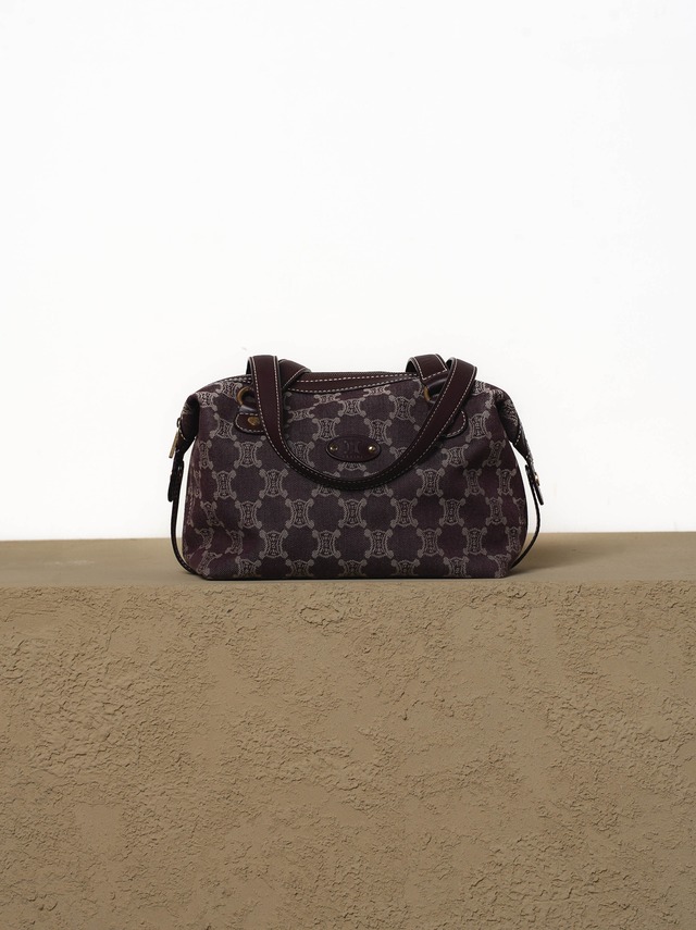 CELINE セリーヌ　マカダム柄　ボストンバッグ