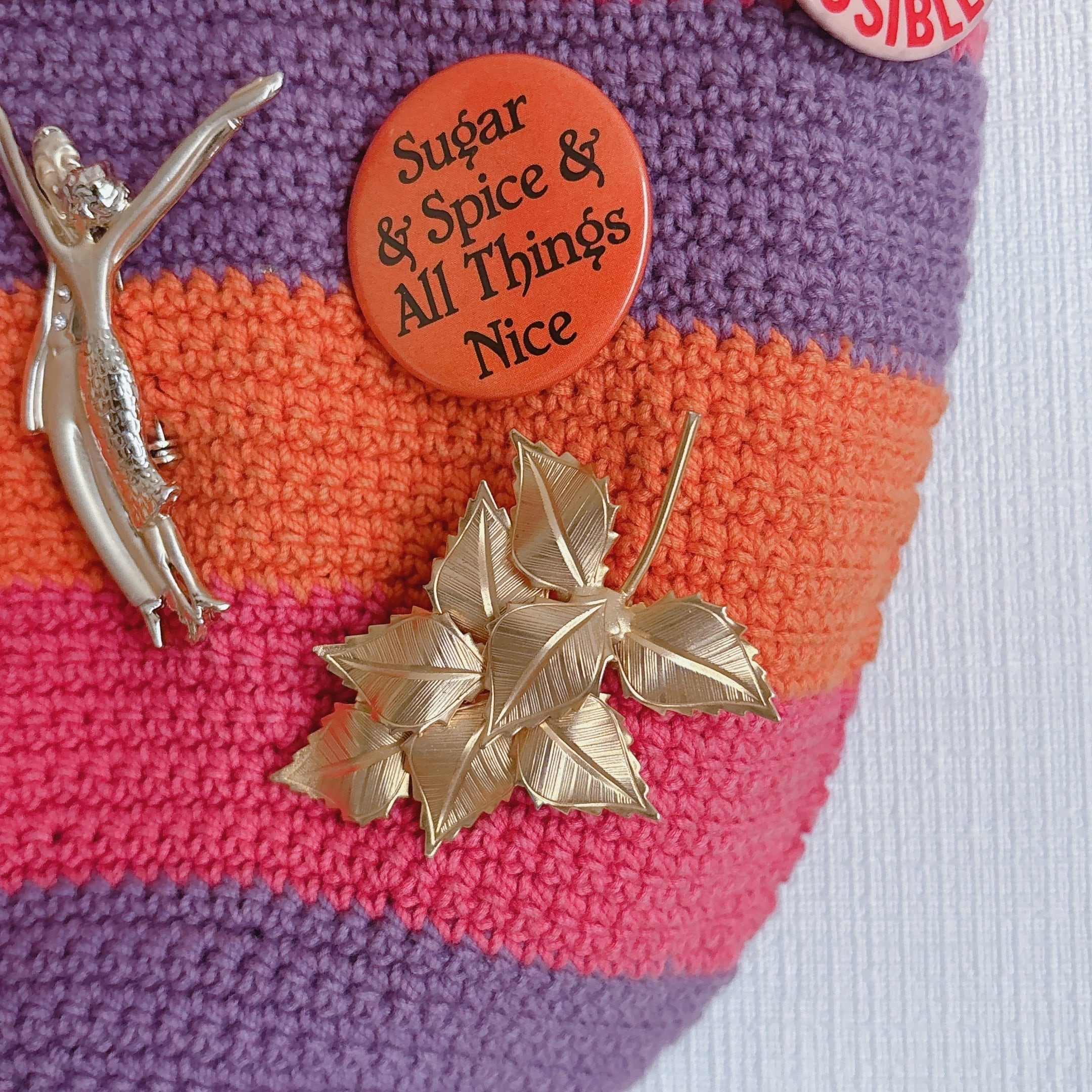 Vintage 60s - 70s gold tone leaves brooch ヴィンテージ 60年代 - 70