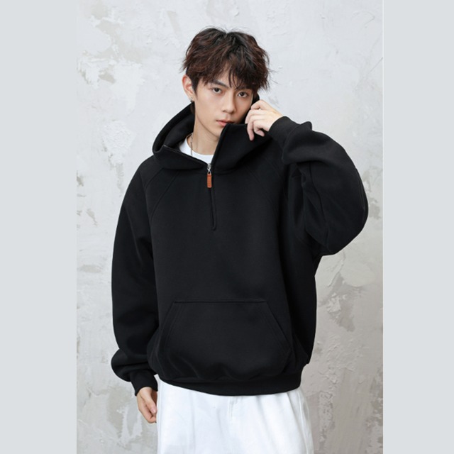 ハーフジップパーカー b30212 【M～XXLサイズ】