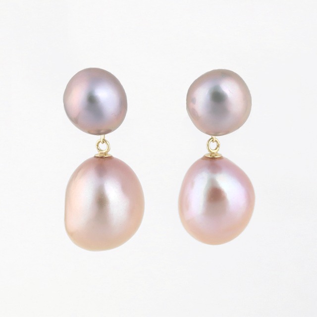 Natural color pearl  combination pierce 〈lavender〉