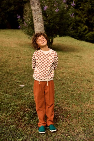 ＜ARSÈNE ET LES PIPELETTES＞Kids コットンパンツ Rustic Cotton Trousers（khaki）