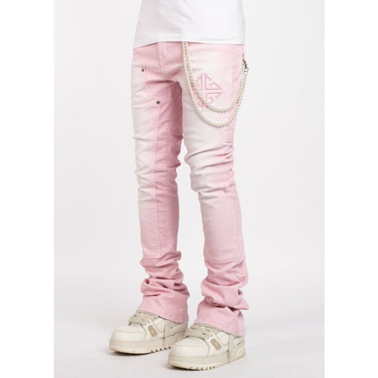 GUAPI / velvet pink carpenter stacked denim