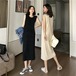 ワンピース レディース ロング丈 ノースリーブ Uネック スリム タイト 細身 ストレート Iライン ウエストマーク リボン サイドスリット ウエストリボン スリット リブ リブニット プリーツ 大人可愛い きれいめ 上品 お洒落 おしゃれ 主役級 存在感 大人 シンプル オルチャン 韓国 ファッション オシャレ ママ お出かけ 女子会 デート  普段使い 10代 20代 30代 40代 学生 お出かけ アプリコット ブラック