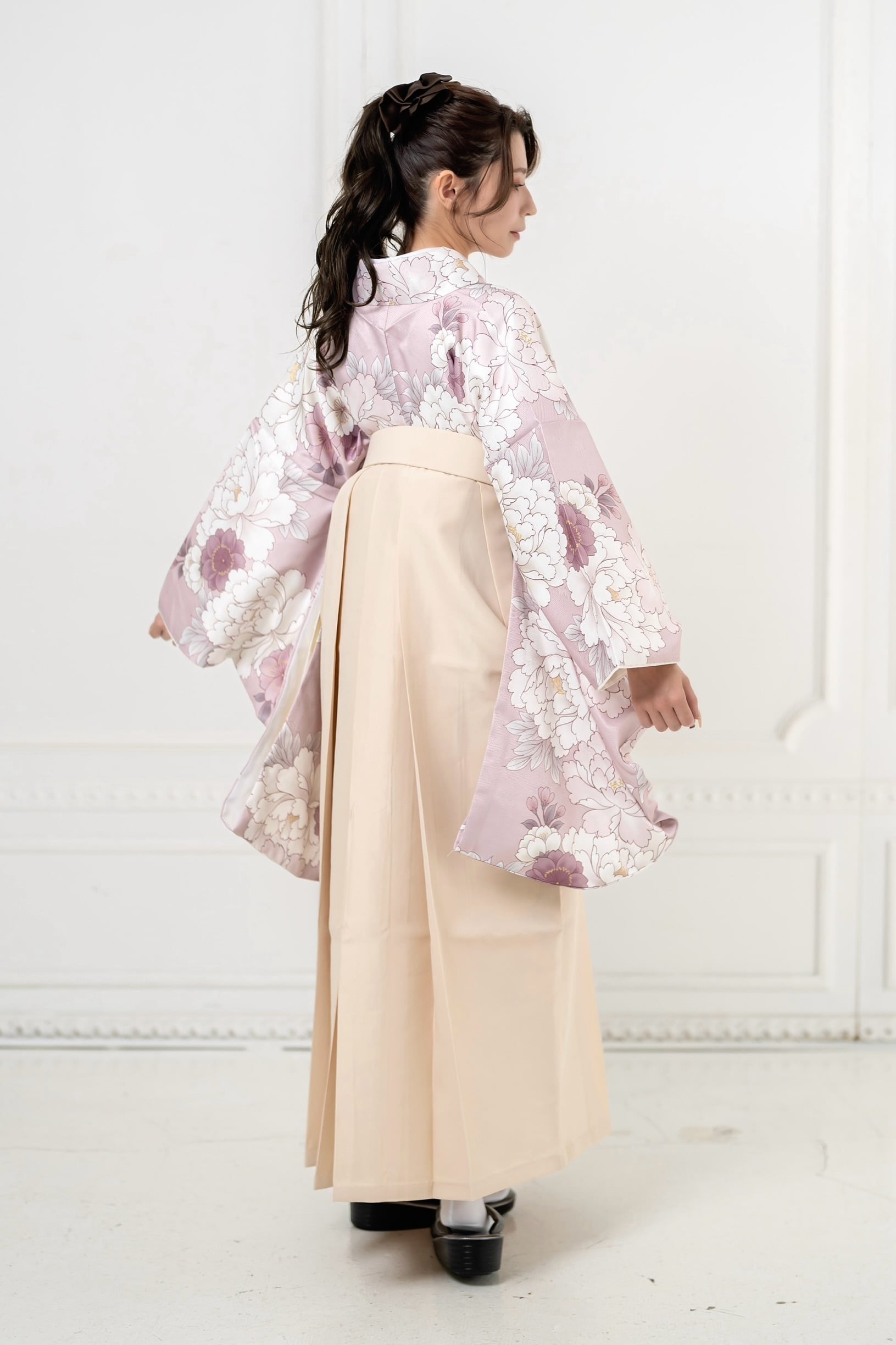 Kimono Sienne 卒業式袴3点セット くすみピンク 二尺袖着物 袴 ピンク
