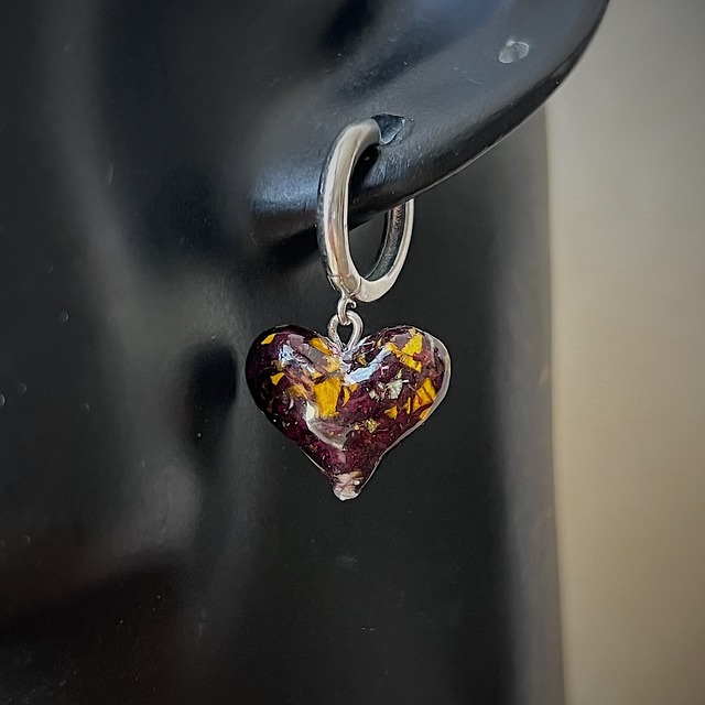 Flower Heart piece -RED-