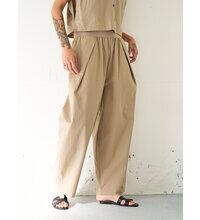 ご予約品】《YENN》WAIST RIB CURVE PT [Y262-31041]【送料無料】 納期