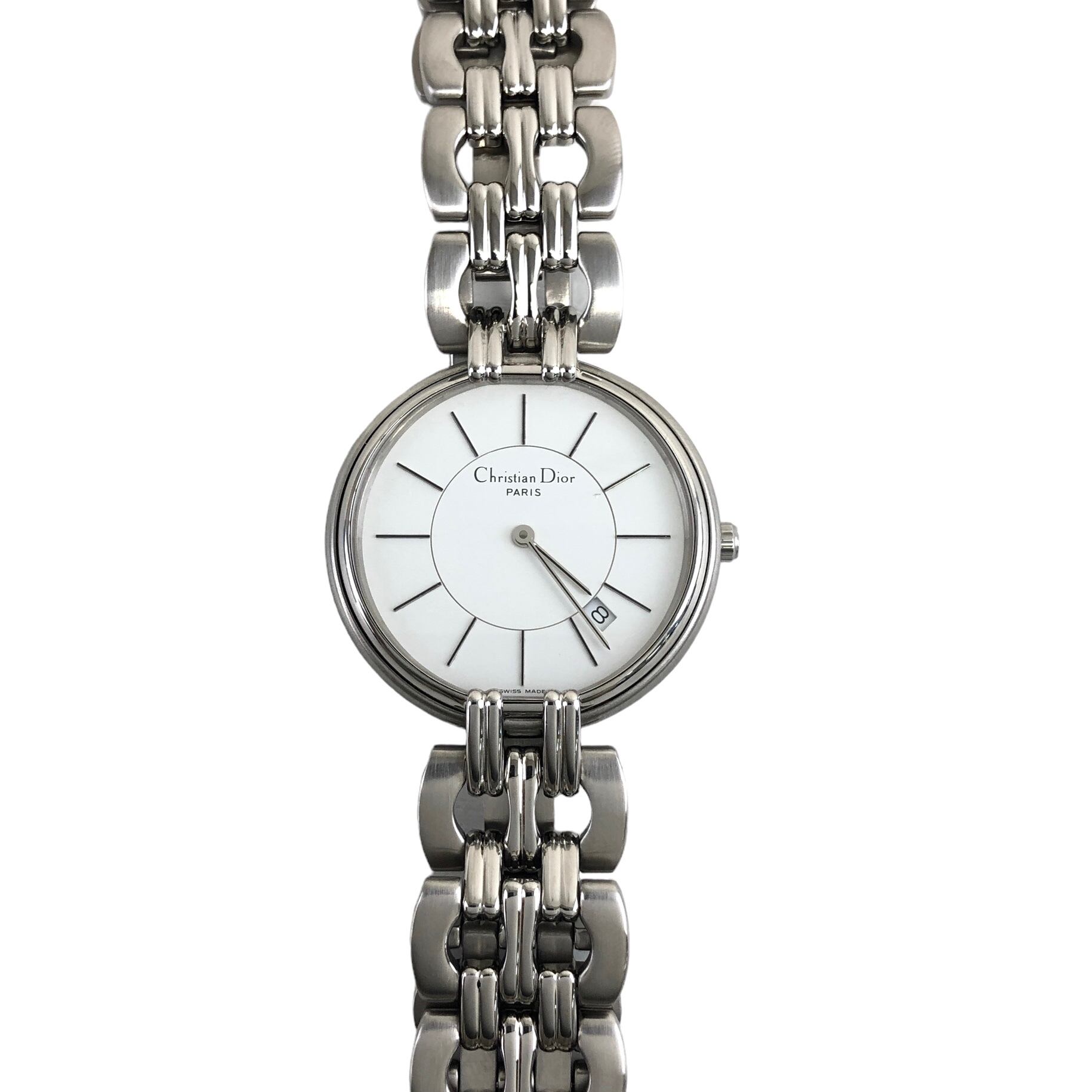 Christian Dior クリスチャン ディオール 腕時計 シルバー ロゴ
