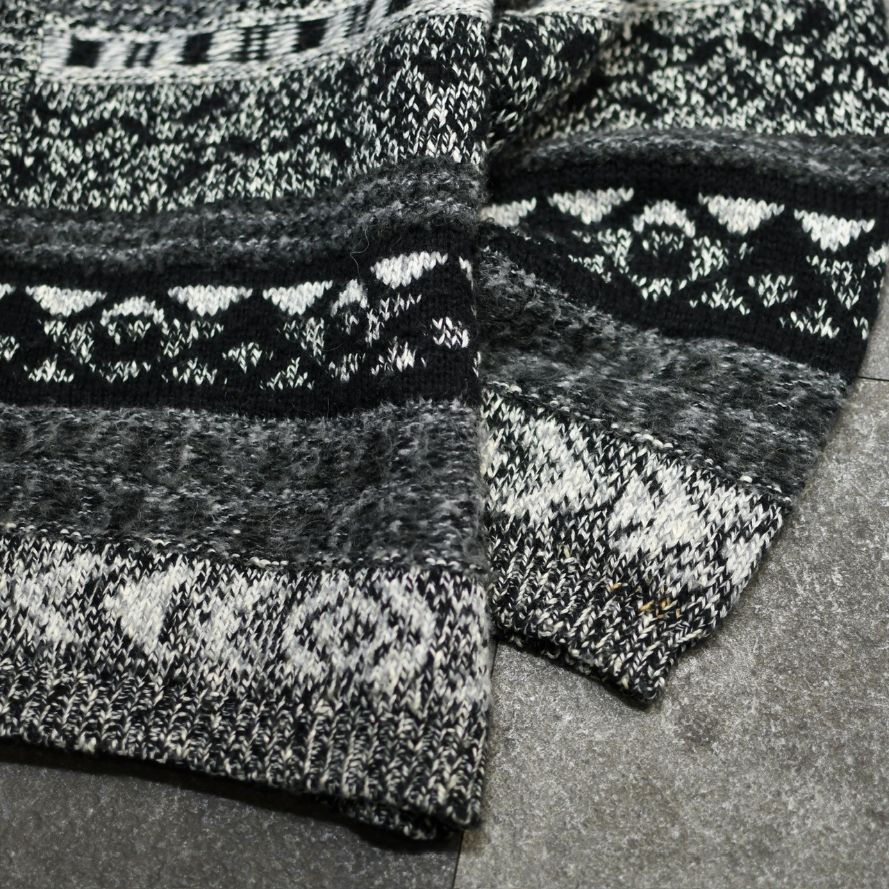 monotone wool acryl cardigan