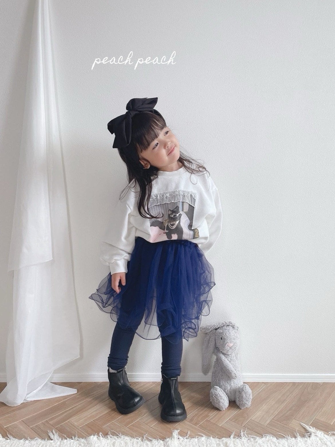 即納◆90-110 classy cat スウェット-PEACH PEACH