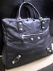 超レア◆BALENCIAGA バレンシアガ ザ・ジャイアント ウィークエンダー 大容量 レザー トート ハンド バッグ黒◆ ボストンバッグ並の収納力♪