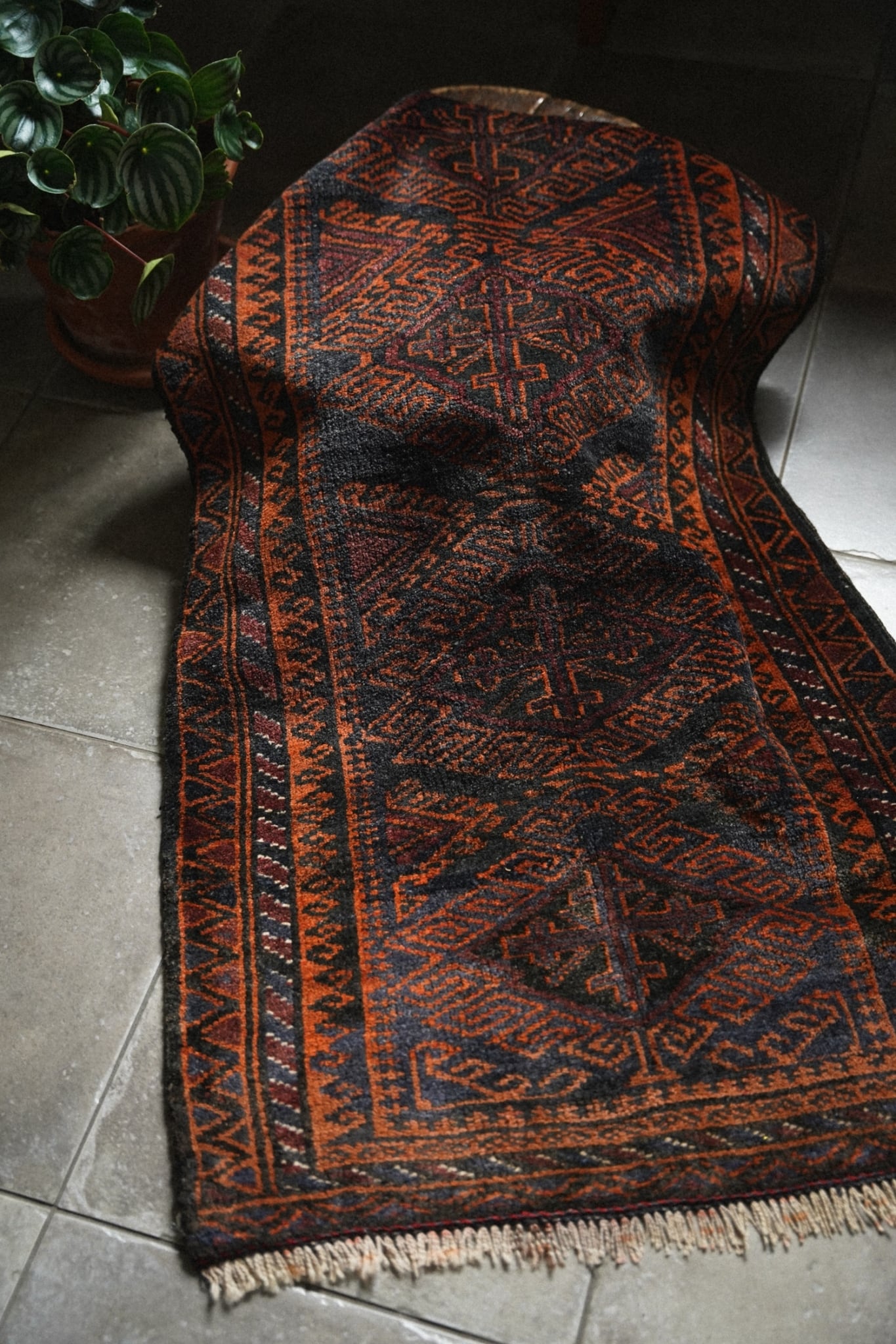 1224-Vintage Baluch rug