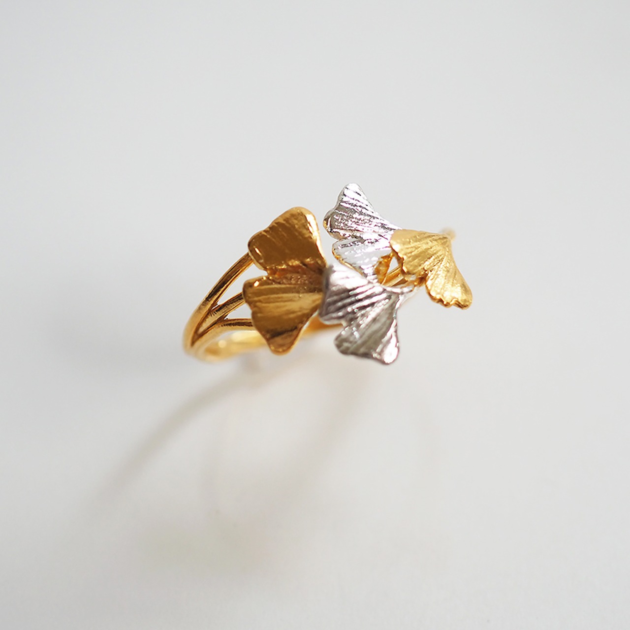 銀杏のリング(silver×gold)