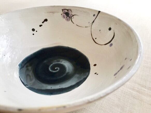 藍小花唐草紬bowl