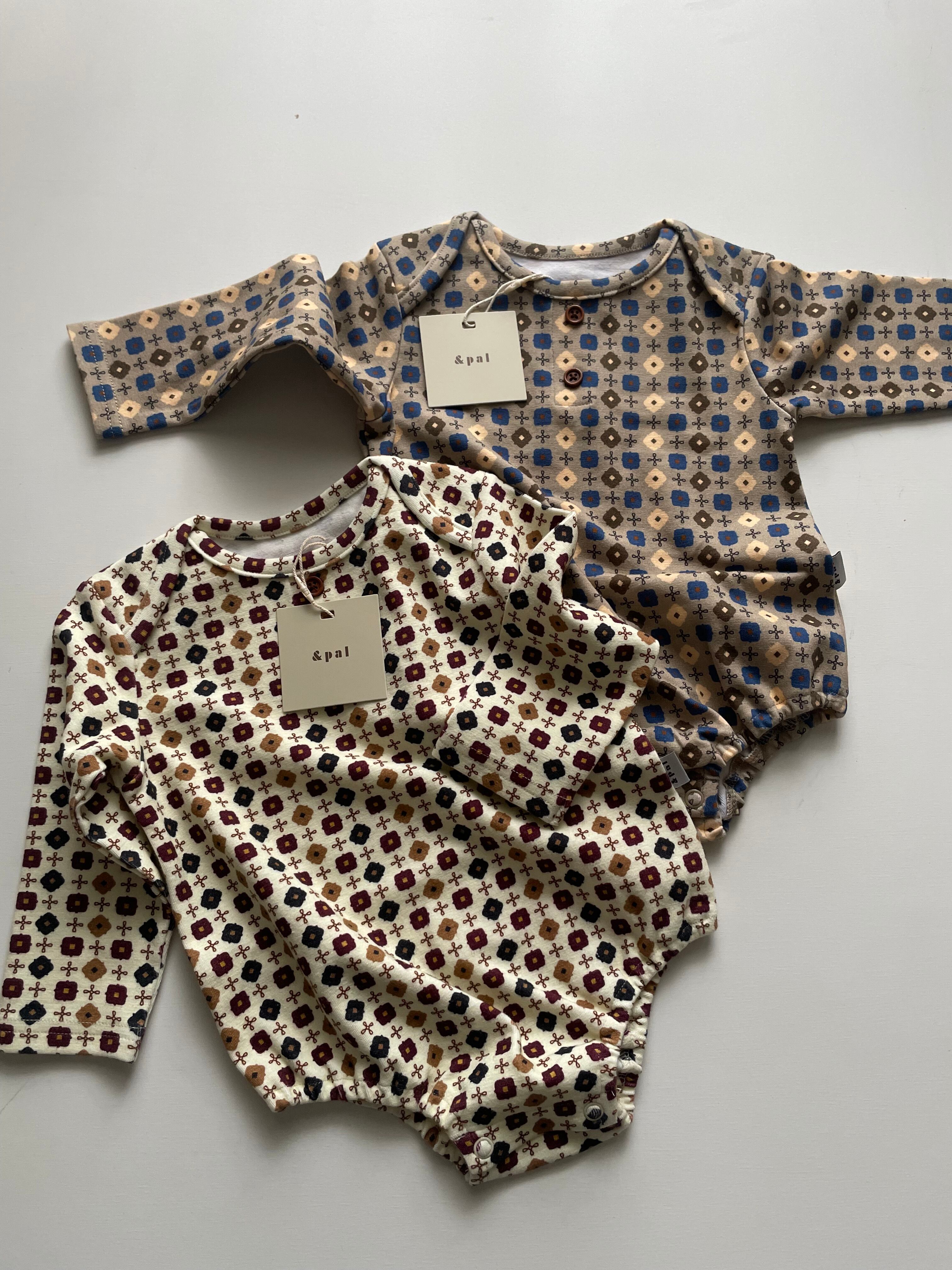 即納andpal &pal アンドパル geometric pattern rompers / 2col