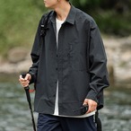Oversized Button-Down Long Sleeve Shirt ◇2color H0621
