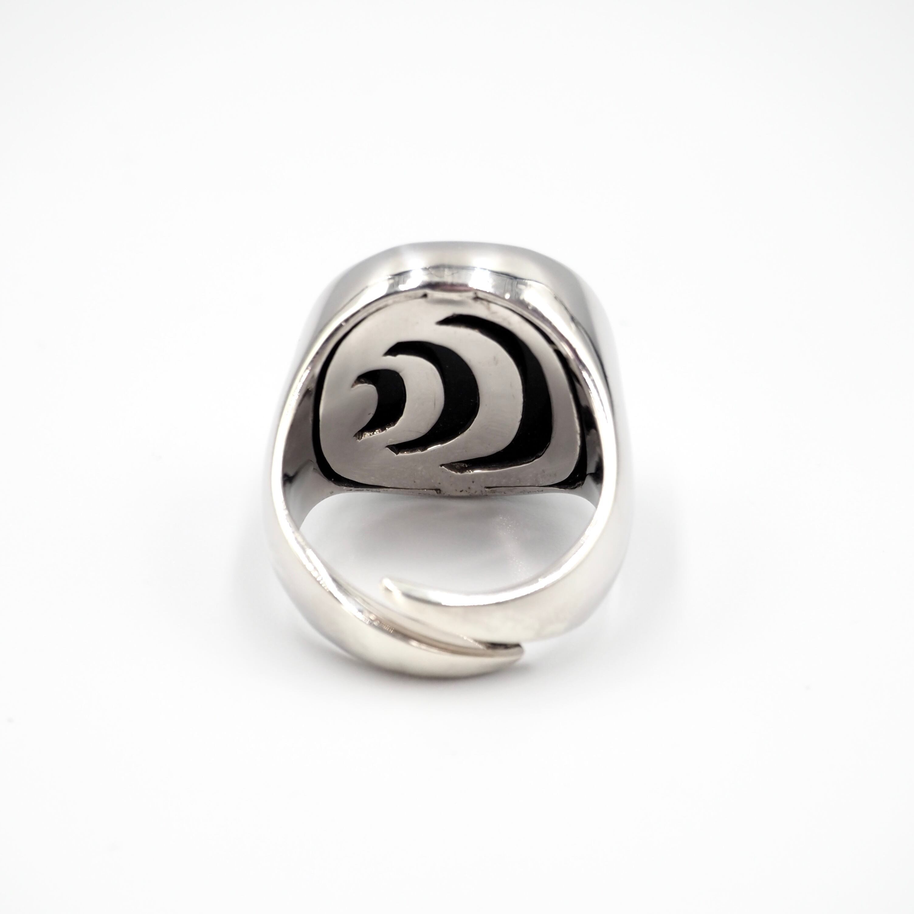 DAMIANI 約19号 ダミアニッシマ オニキス 5P ダイヤモンド リング