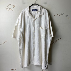 vintage POLO by RALPH LAUREN white open collar shirt