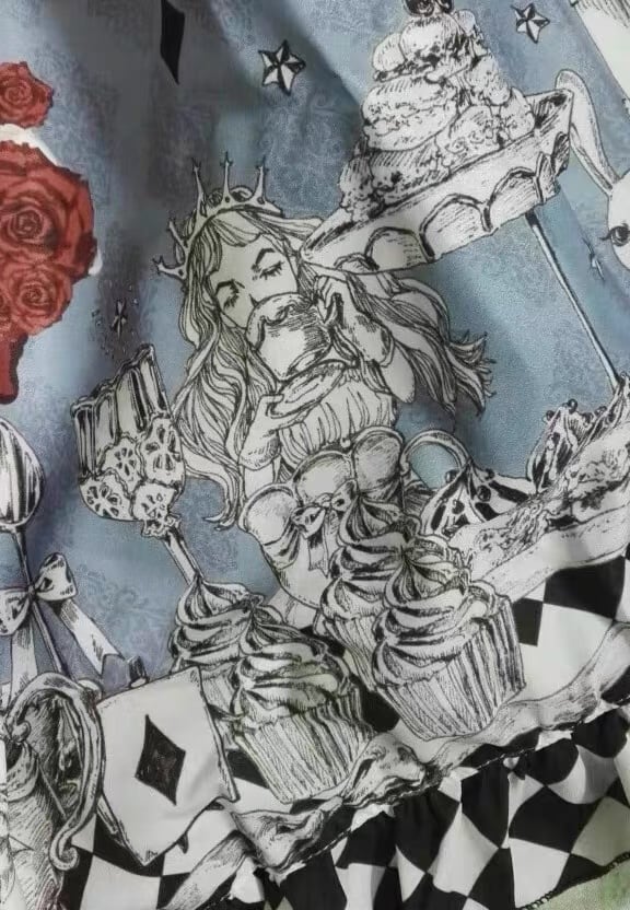 ダークアリスジャンパースカート ゴスロリ 甘ロリ トランプ 不思議の国