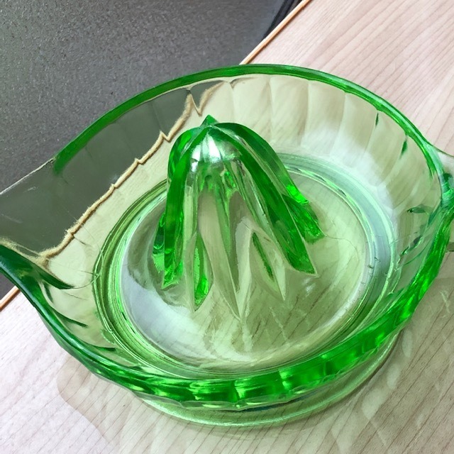 ウランガラス リーマー ディプレッションガラス 絞り器 | アンティーク 
