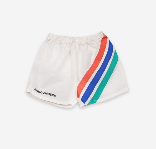 SALE!!【Bobo Choses】ボボショーズ Crosswise Stripes Woven Shorts