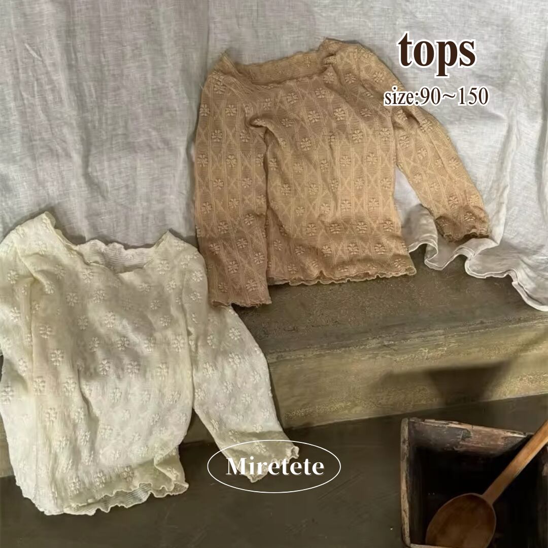 【取寄】レイヤードコーデにも大活躍!フラワーシアートップス