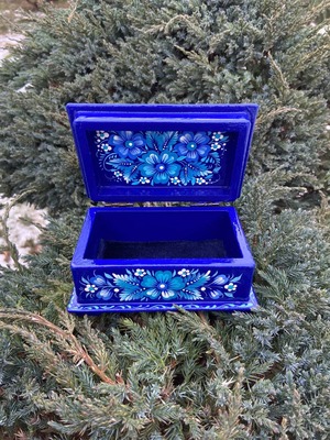 ペトリキウカ塗り　ジュエリーボックス 11cm（ティモシェンコ作）ウクライナ製