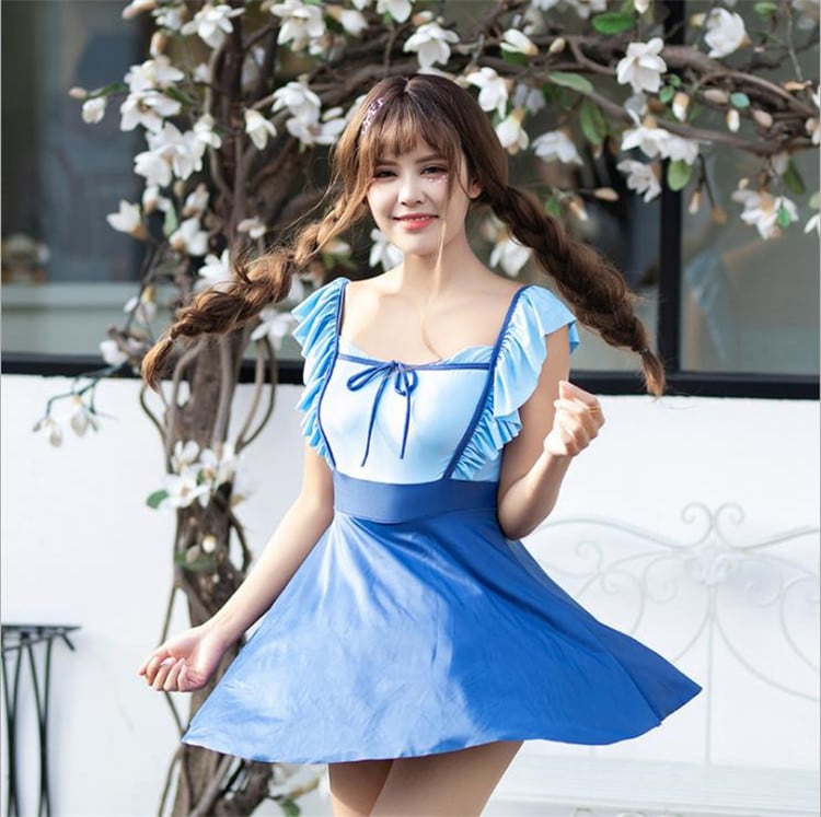 レトロ セクシー スリム ギャザリング フラットアングル コンビネゾン 水着