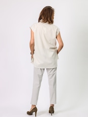 ノースリーブシャツブラウス(BEATRICE)