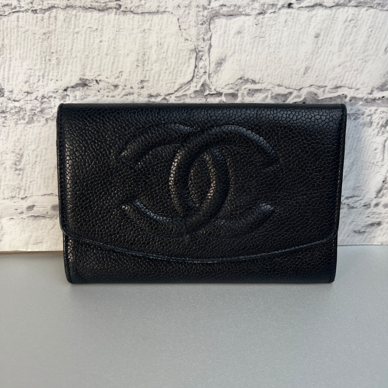 CHANEL シャネル ココマーク  キャビアスキン コインケース ブラック A-10398